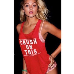 VS PINK Crush on This Racerback Tank Top Shirt